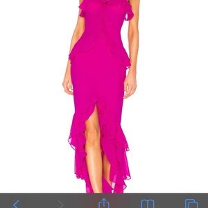 Lovers + friends - magenta gown